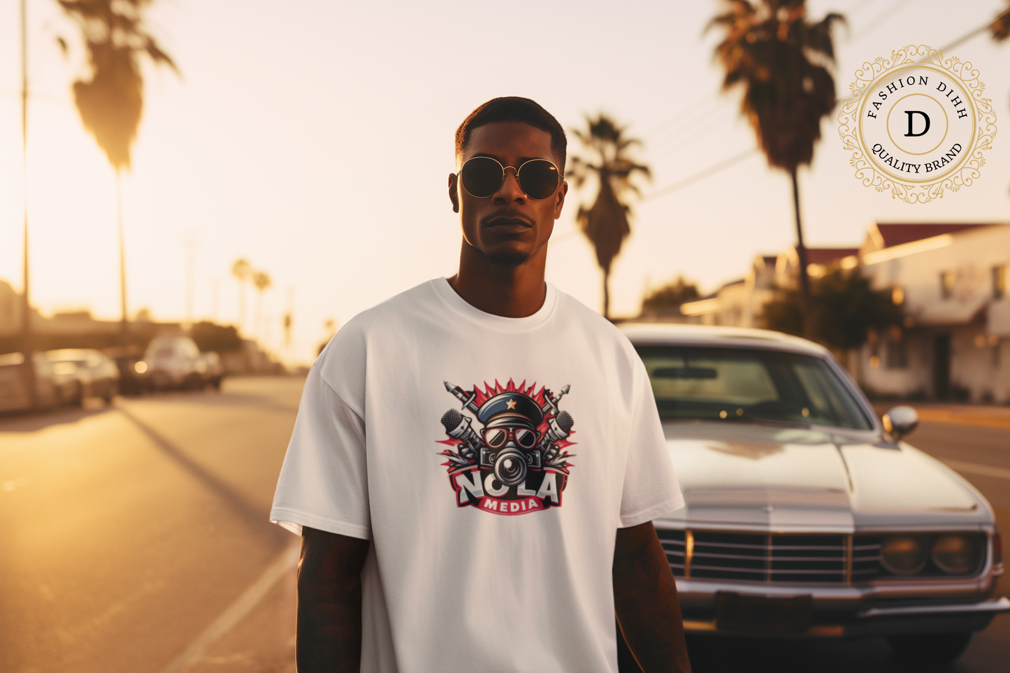 Nola Media Cotton Crew Tee