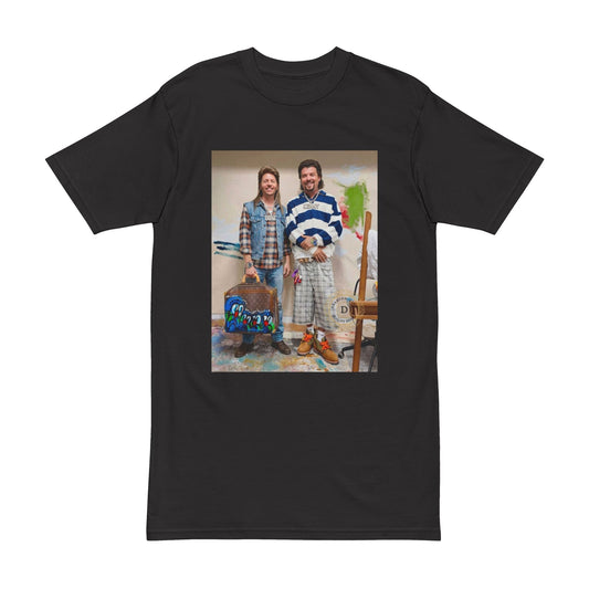 It’s A Mullet Ting - Retro Portrait of Two Men in Casual Vintage Style