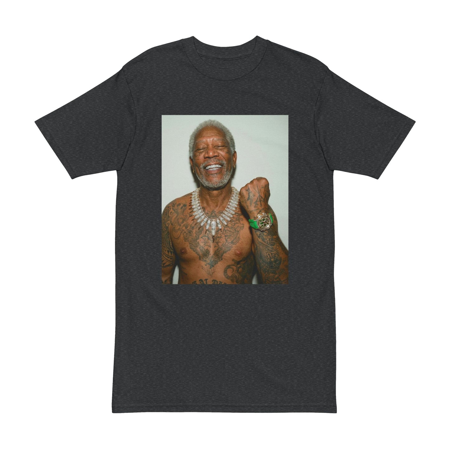 Mo. Freeman — Smiling Senior Tattooed Man Graphic T-Shirt