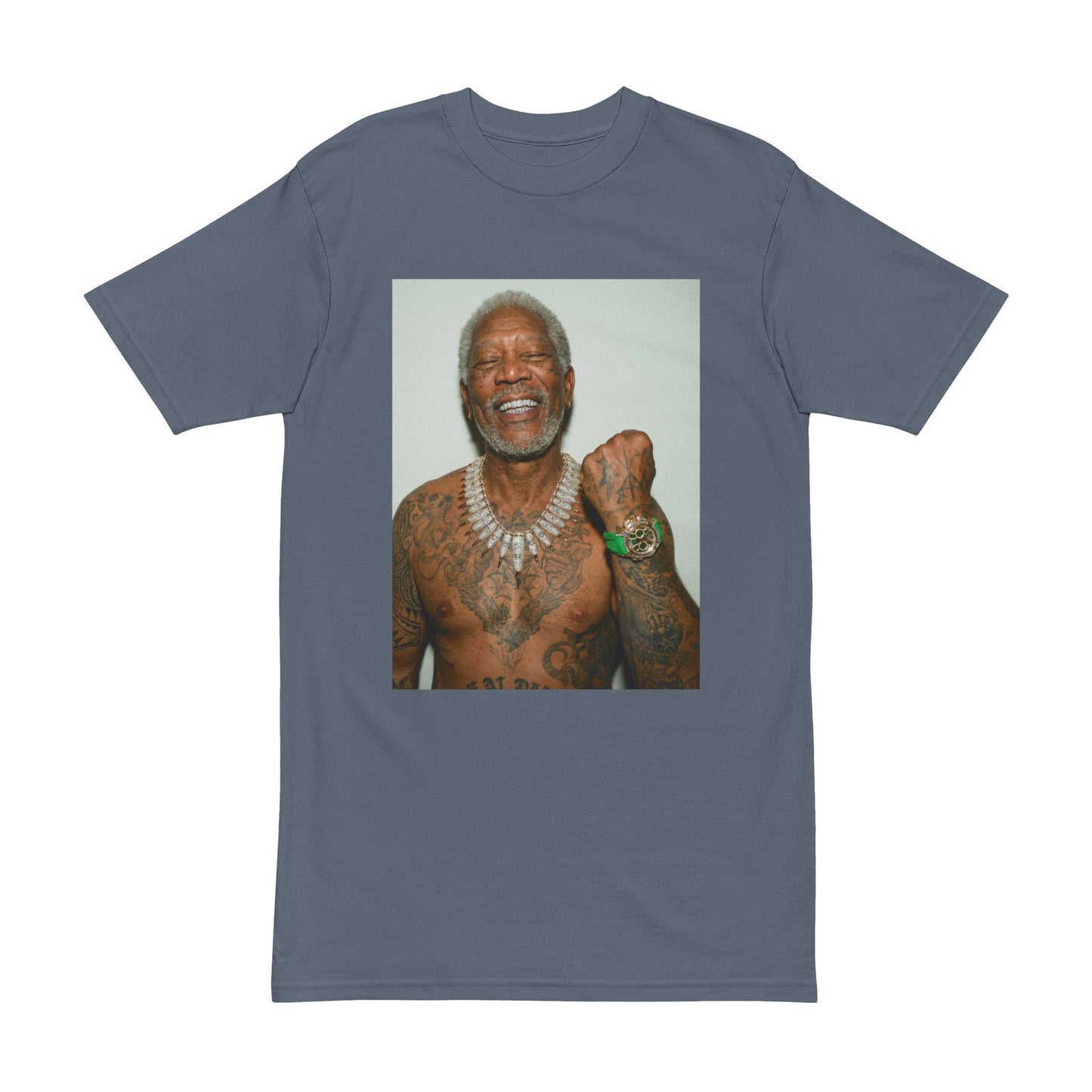 Mo. Freeman — Smiling Senior Tattooed Man Graphic T-Shirt