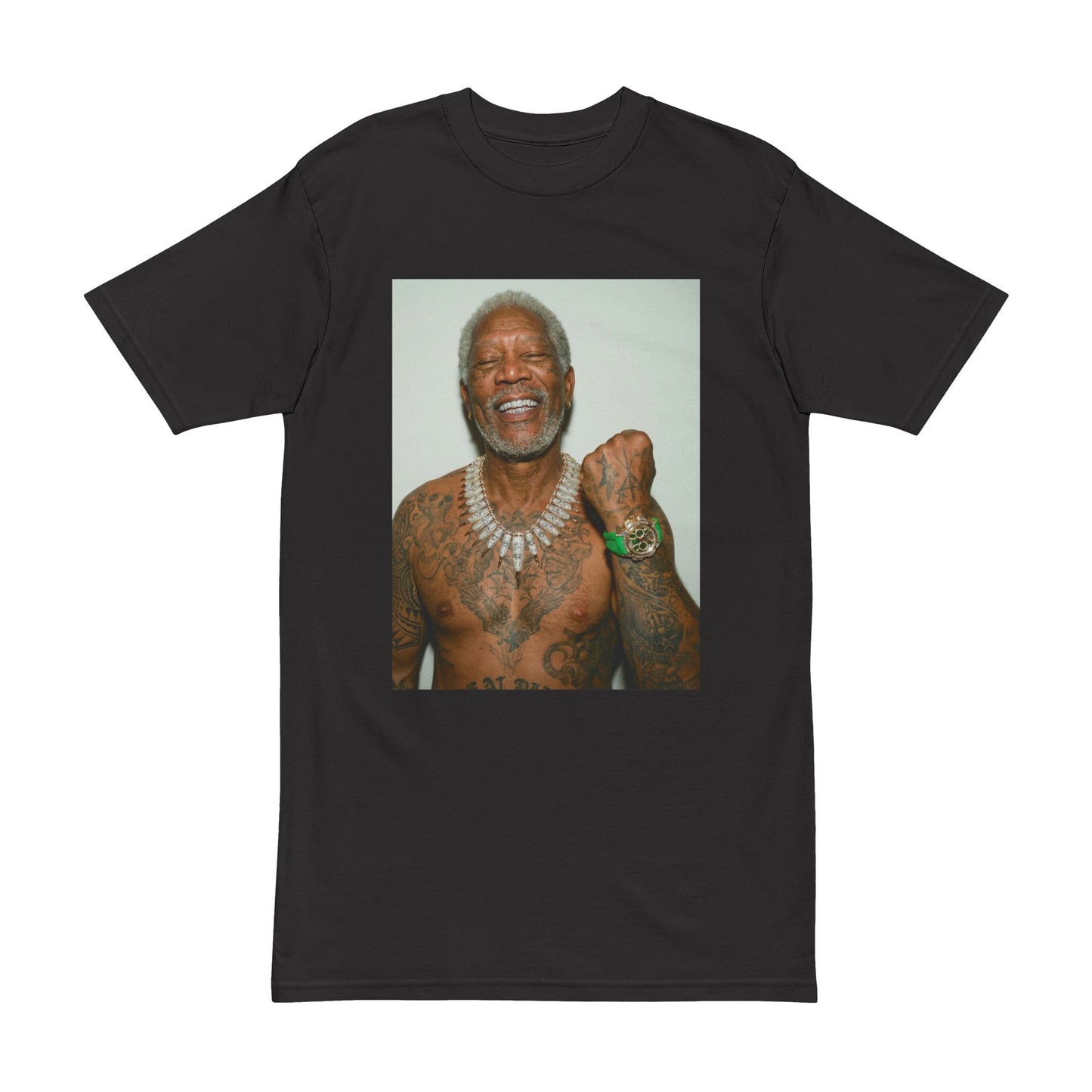 Mo. Freeman — Smiling Senior Tattooed Man Graphic T-Shirt