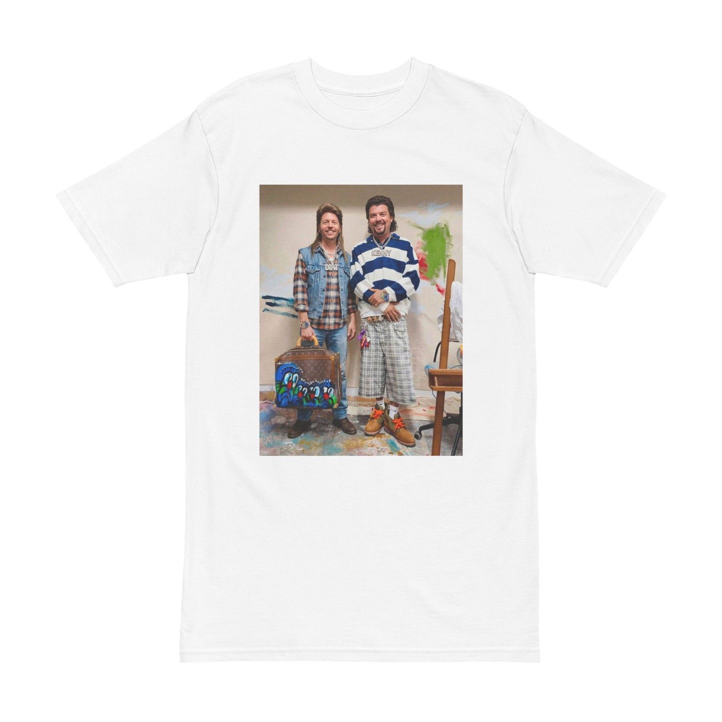 It’s A Mullet Ting - Retro Portrait of Two Men in Casual Vintage Style